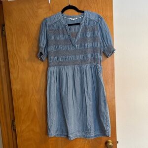 Fat Face Light Blue Denim Dress